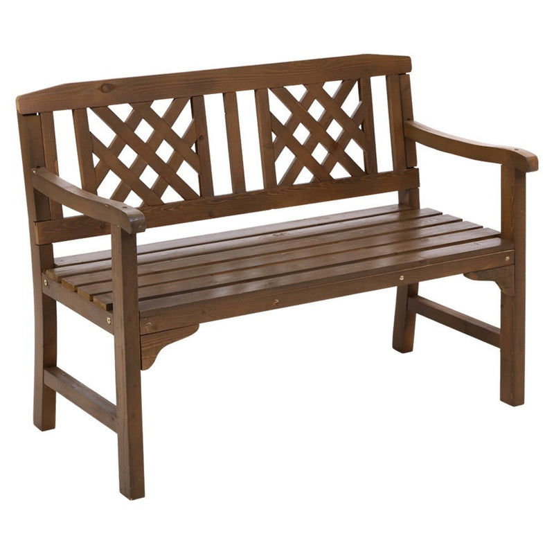 Wooden Garden Bench (Brown) - Rivercity House & Home Co. (ABN 18 642 972 209) - Affordable Modern Furniture Australia