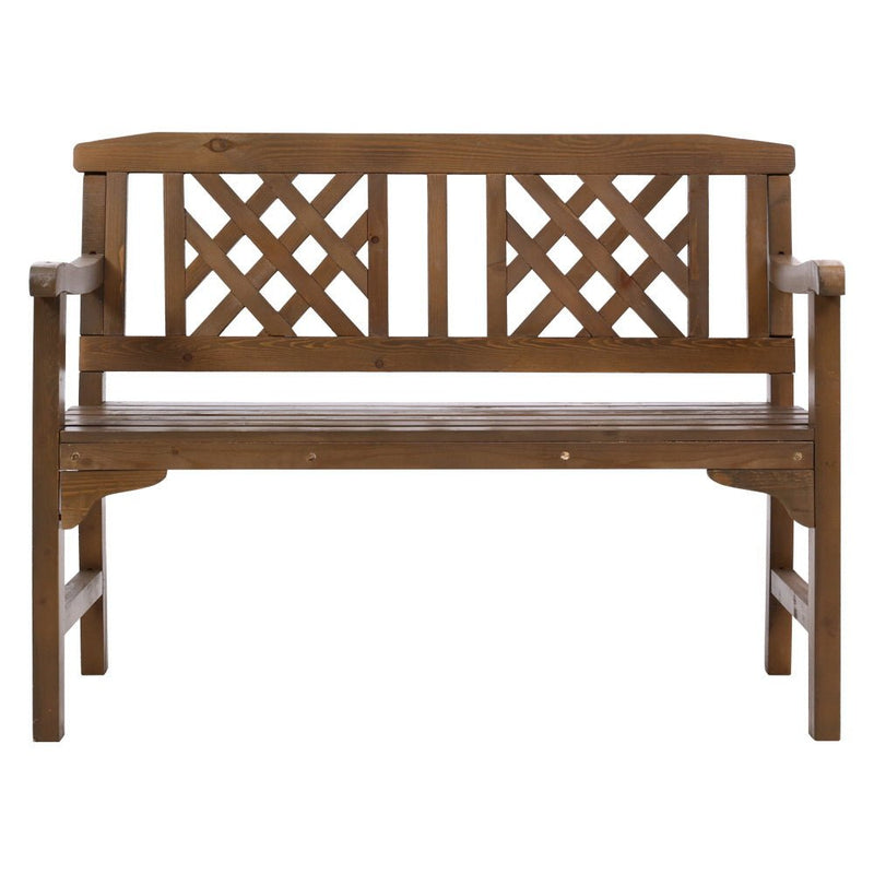 Wooden Garden Bench (Brown) - Rivercity House & Home Co. (ABN 18 642 972 209) - Affordable Modern Furniture Australia