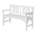Wooden Garden Bench (White)