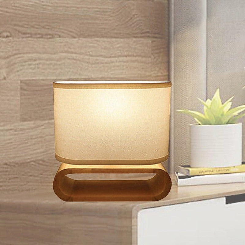 Wooden Modern Table Lamp Timber Bedside Lighting Desk Reading Light Brown White - Rivercity House & Home Co. (ABN 18 642 972 209) - Affordable Modern Furniture Australia