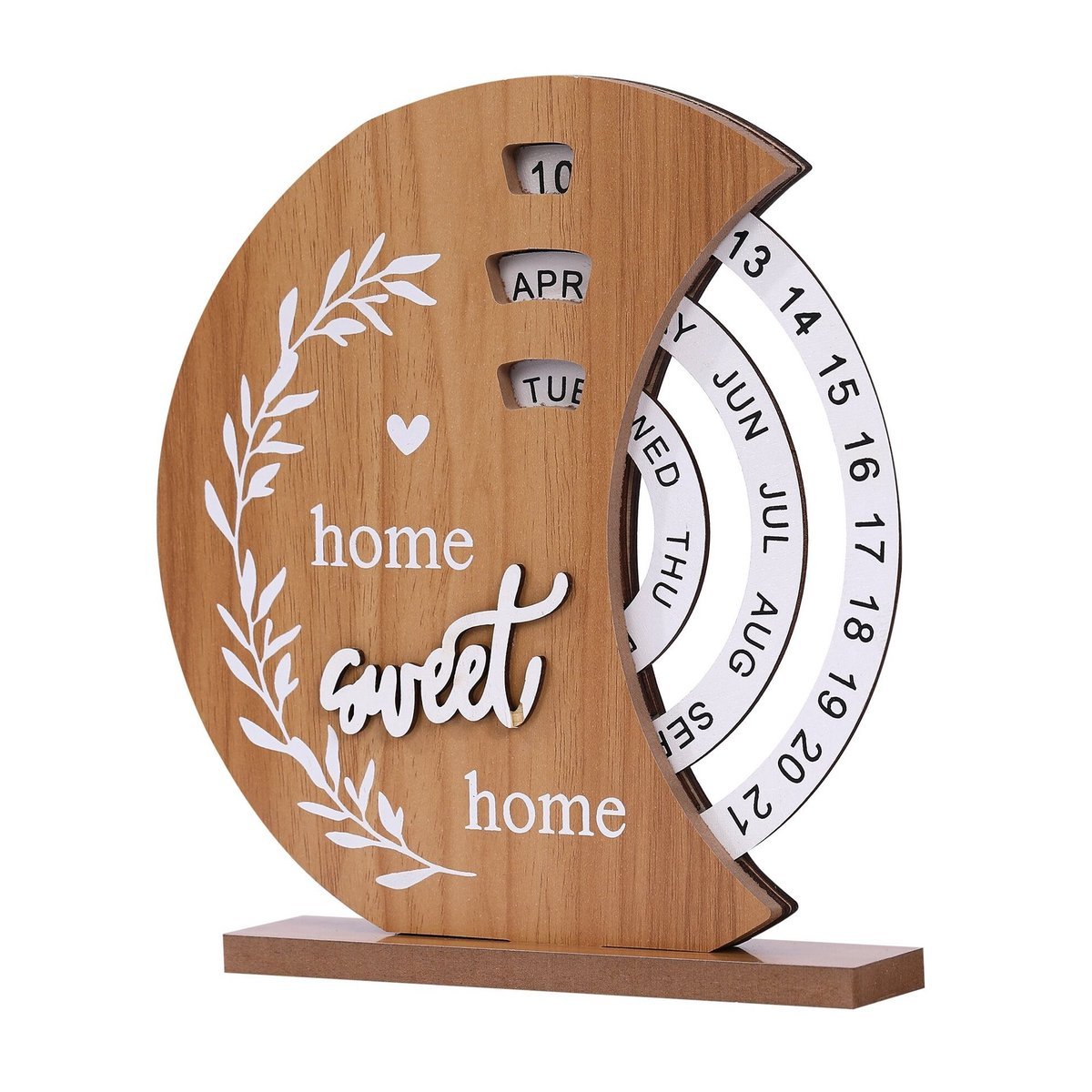 Wooden Perpetual Rotating Calendar for Home Office Decor - Moon - Home & Garden > Home Office Accessories > Calendars, Organisers & Planners - Rivercity House & Home Co. (ABN 18 642 972 209) - Affordable Modern Furniture Australia