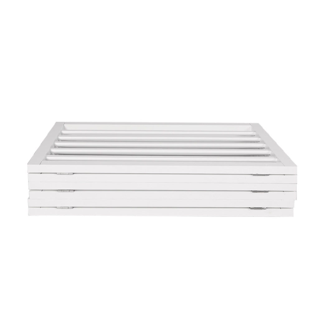Wooden Pet Gate Foldable Dog Fence 6 Panels - White - Rivercity House & Home Co. (ABN 18 642 972 209) - Affordable Modern Furniture Australia
