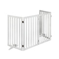 Wooden Pet Gate Foldable Dog Fence Safety 800x 3MM - White