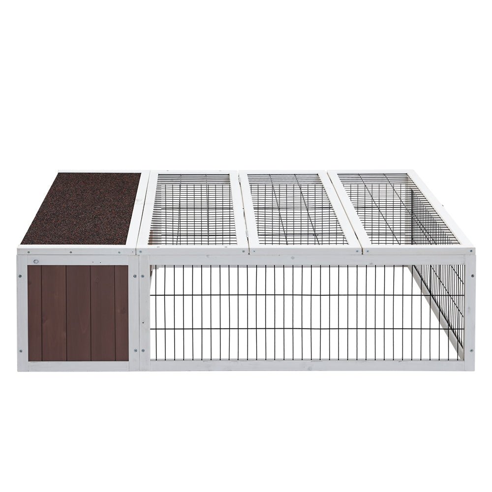 Wooden Rabbit Hutch Chicken Coop Run Cage Habitat House Outdoor Large - Home & Garden > Shading - Rivercity House & Home Co. (ABN 18 642 972 209) - Affordable Modern Furniture Australia