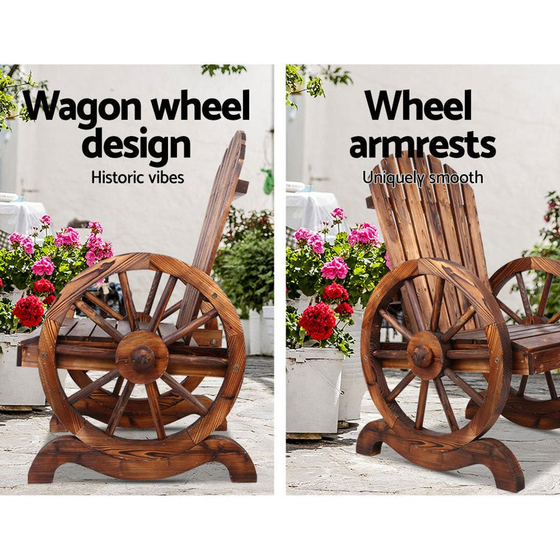 Wooden Wagon Chair Outdoor - Furniture - Rivercity House & Home Co. (ABN 18 642 972 209) - Affordable Modern Furniture Australia