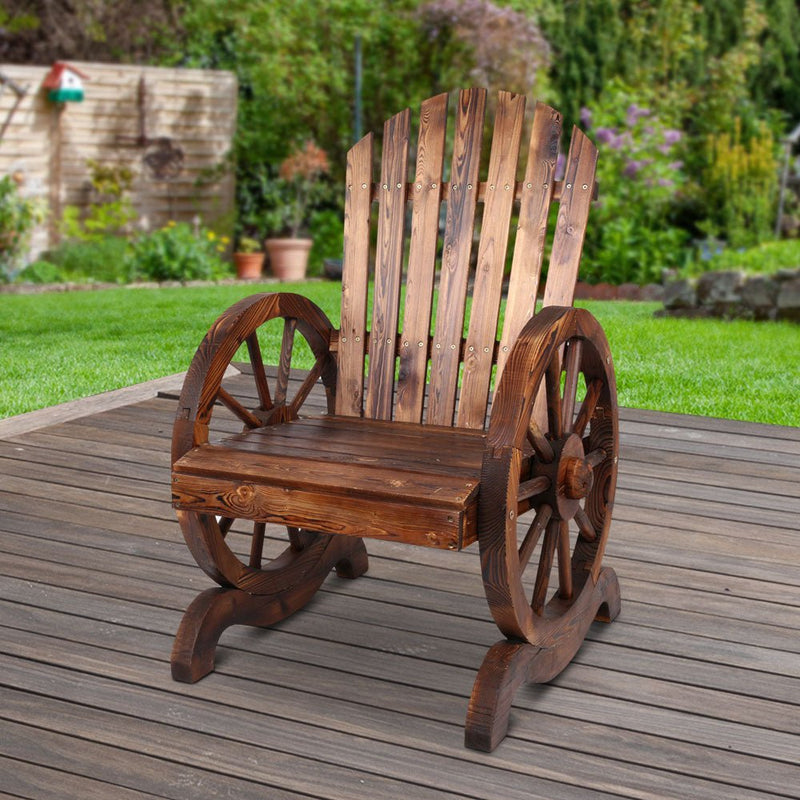 Wooden Wagon Chair Outdoor - Furniture - Rivercity House & Home Co. (ABN 18 642 972 209) - Affordable Modern Furniture Australia