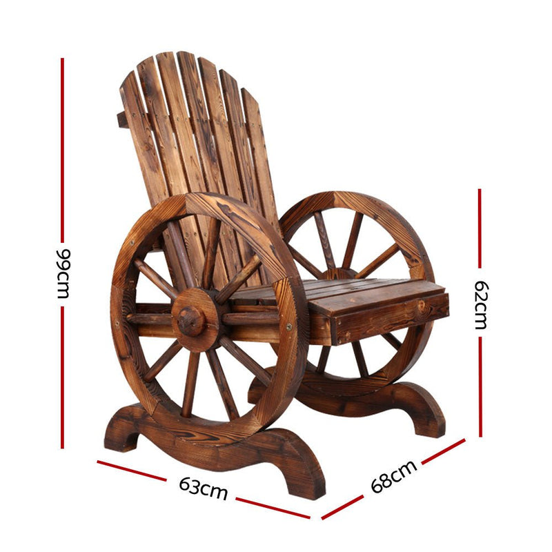 Wooden Wagon Chair Outdoor - Furniture - Rivercity House & Home Co. (ABN 18 642 972 209) - Affordable Modern Furniture Australia