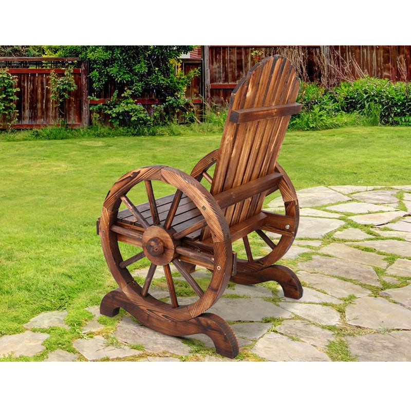 Wooden Wagon Chair Outdoor - Furniture - Rivercity House & Home Co. (ABN 18 642 972 209) - Affordable Modern Furniture Australia