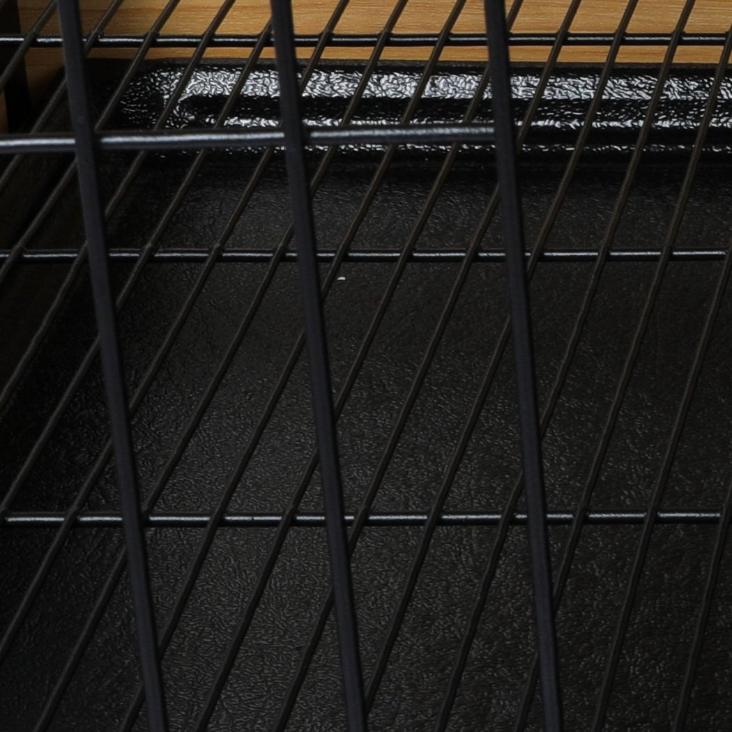 Wooden Wire Dog Kennel XL X - Large - Wood and Black - Rivercity House & Home Co. (ABN 18 642 972 209) - Affordable Modern Furniture Australia