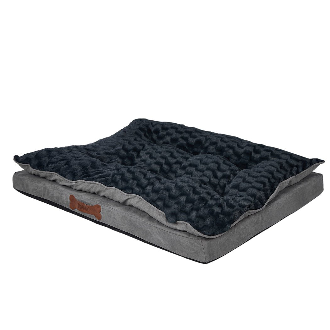 XL Dog Calming Plush Memory Foam Bed - Grey - Rivercity House & Home Co. (ABN 18 642 972 209) - Affordable Modern Furniture Australia