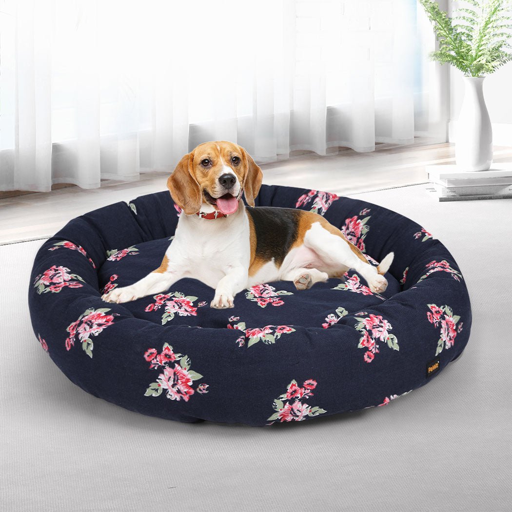 XL Dog Calming Washable Pet Bed - Navy - Rivercity House & Home Co. (ABN 18 642 972 209) - Affordable Modern Furniture Australia