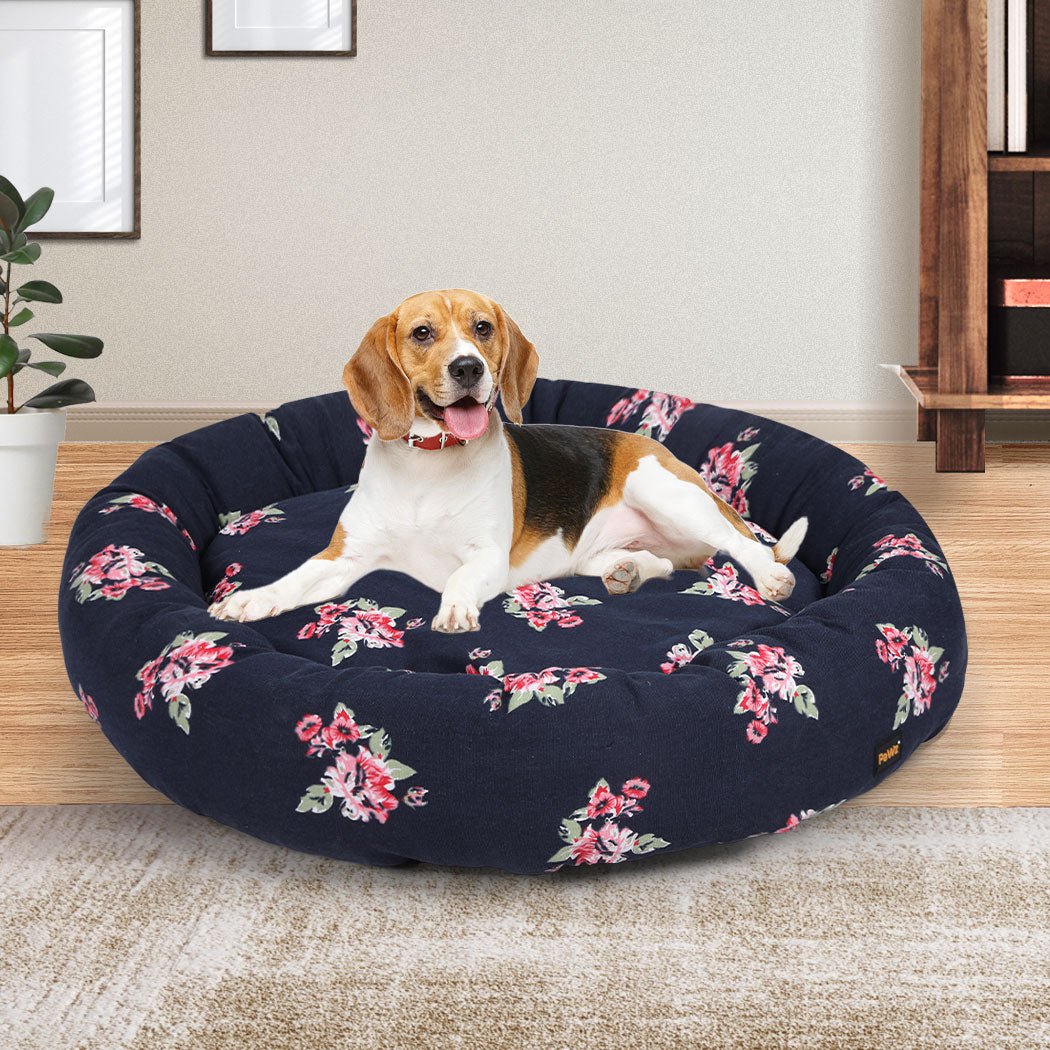XL Dog Calming Washable Pet Bed - Navy - Rivercity House & Home Co. (ABN 18 642 972 209) - Affordable Modern Furniture Australia