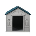 XL Dog Kennel Outdoor Indoor Plastic Dog House - Blue
