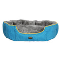 XL Electric Heated Pet Bed with Removable Cover - Blue