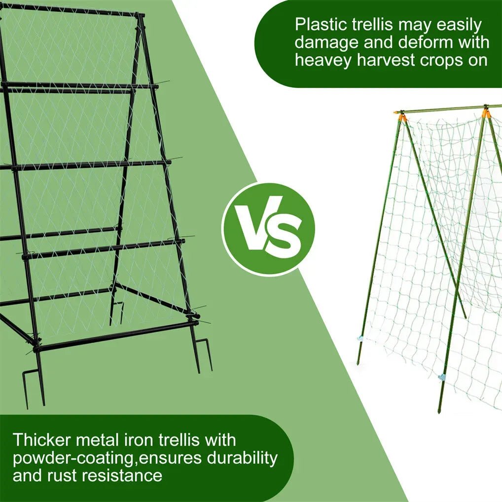 XL Heavy Duty Garden Trellis with Netting for Climbing Plants - Black - Pet Care > Farm Supplies > Fencing - Rivercity House & Home Co. (ABN 18 642 972 209) - Affordable Modern Furniture Australia