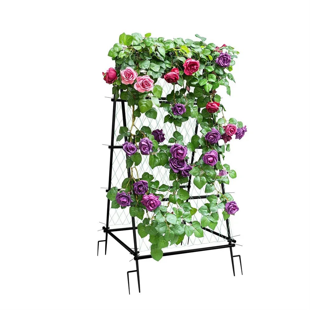 XL Heavy Duty Garden Trellis with Netting for Climbing Plants - Black - Pet Care > Farm Supplies > Fencing - Rivercity House & Home Co. (ABN 18 642 972 209) - Affordable Modern Furniture Australia