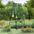 XL Heavy Duty Garden Trellis with Netting for Climbing Plants - Black