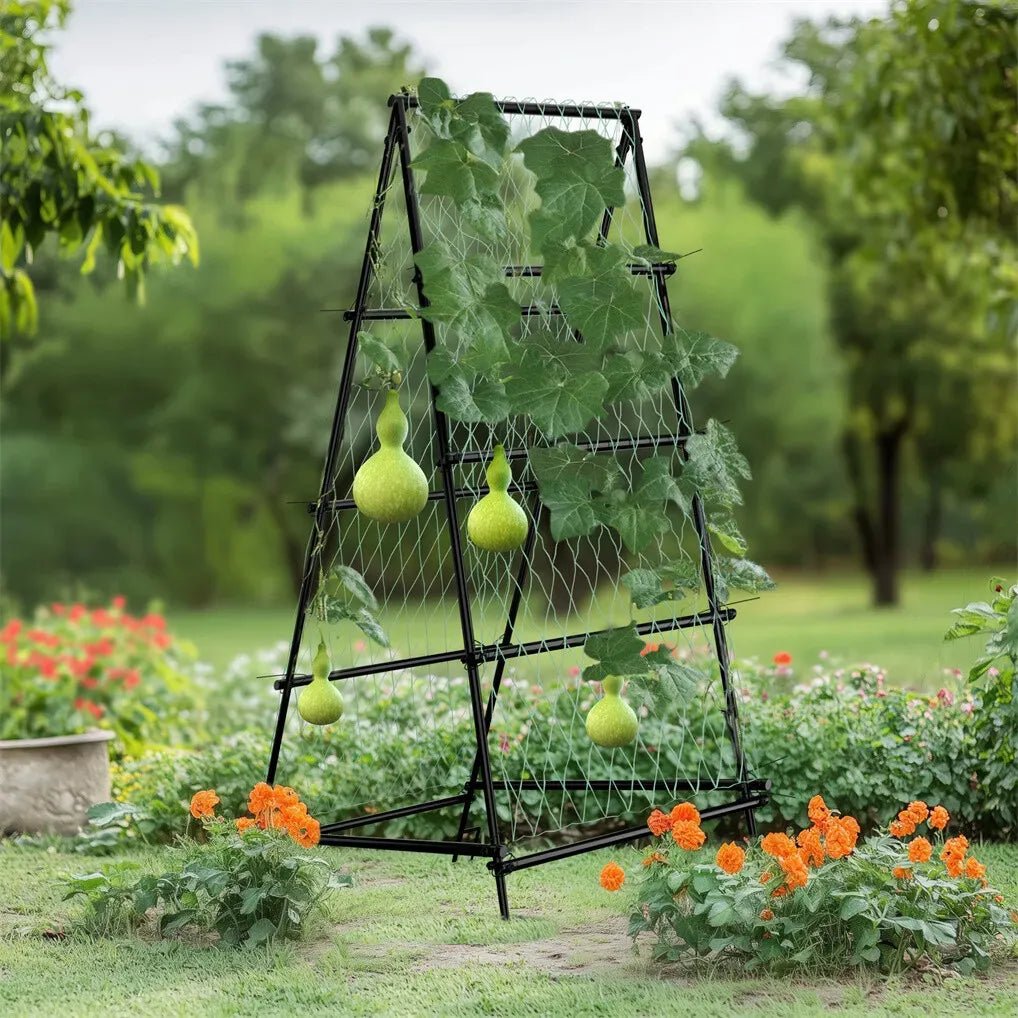XL Heavy Duty Garden Trellis with Netting for Climbing Plants - Black - Pet Care > Farm Supplies > Fencing - Rivercity House & Home Co. (ABN 18 642 972 209) - Affordable Modern Furniture Australia