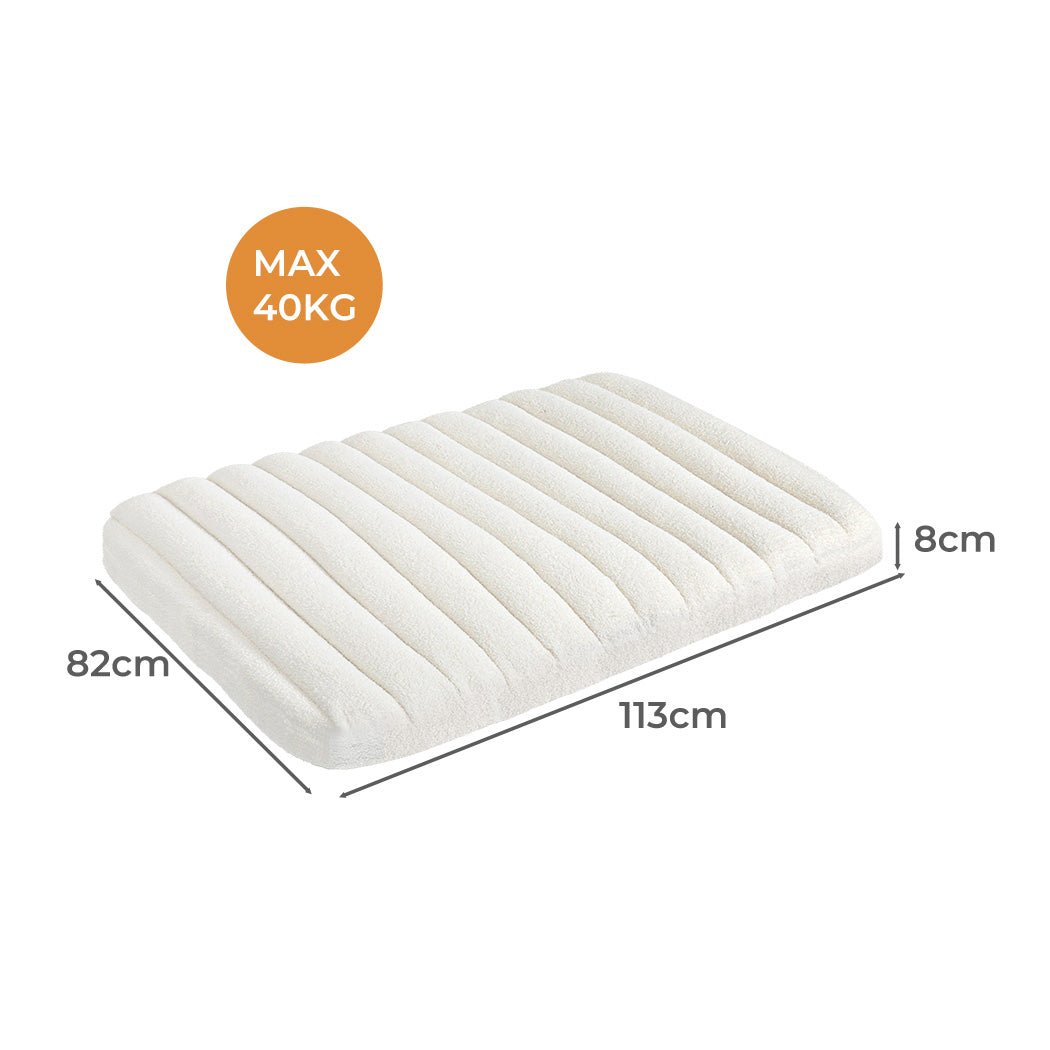 XL Orthopedic Dog Bed with Removable Sherpa Plush Cover - White - Rivercity House & Home Co. (ABN 18 642 972 209) - Affordable Modern Furniture Australia