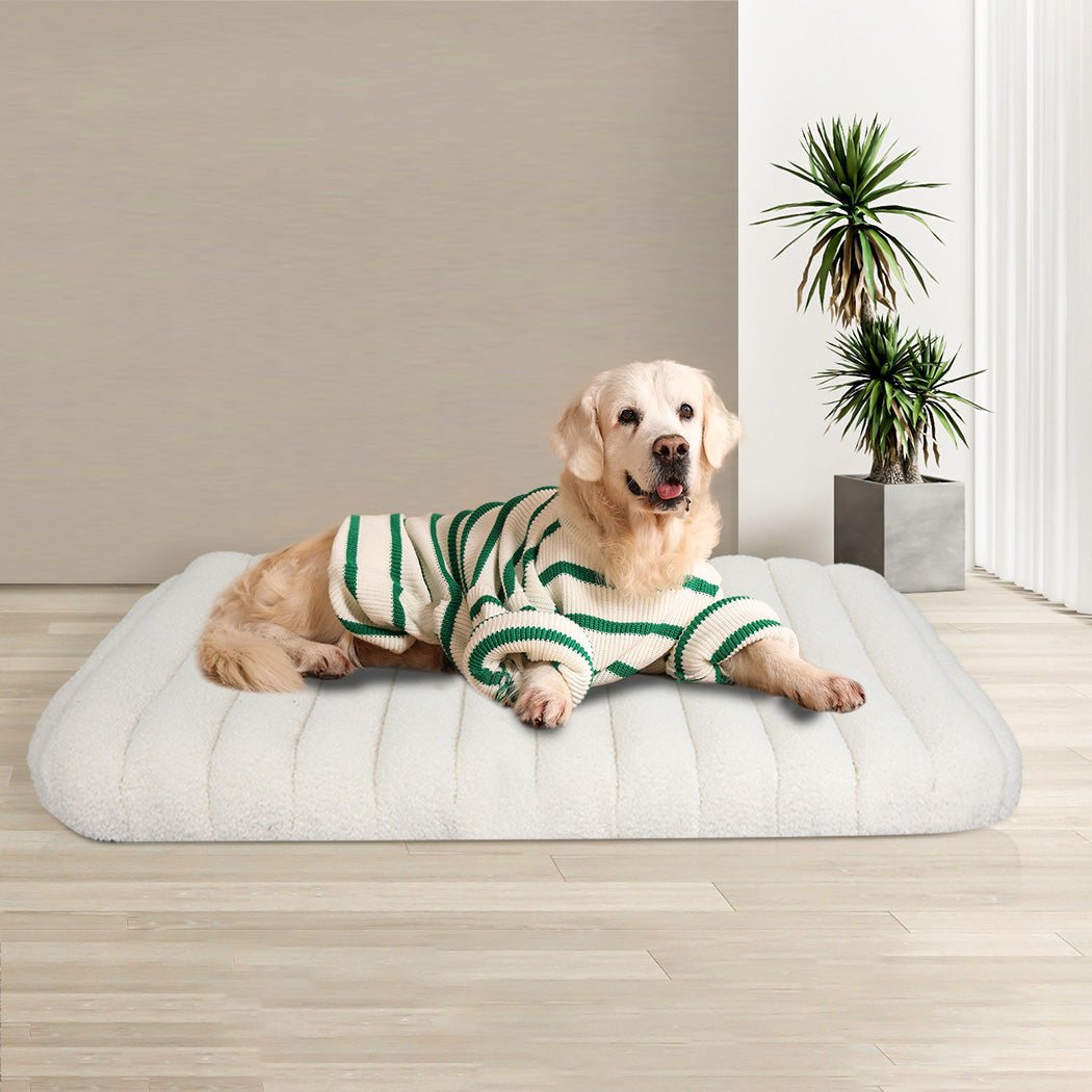 XL Orthopedic Dog Bed with Removable Sherpa Plush Cover - White - Rivercity House & Home Co. (ABN 18 642 972 209) - Affordable Modern Furniture Australia