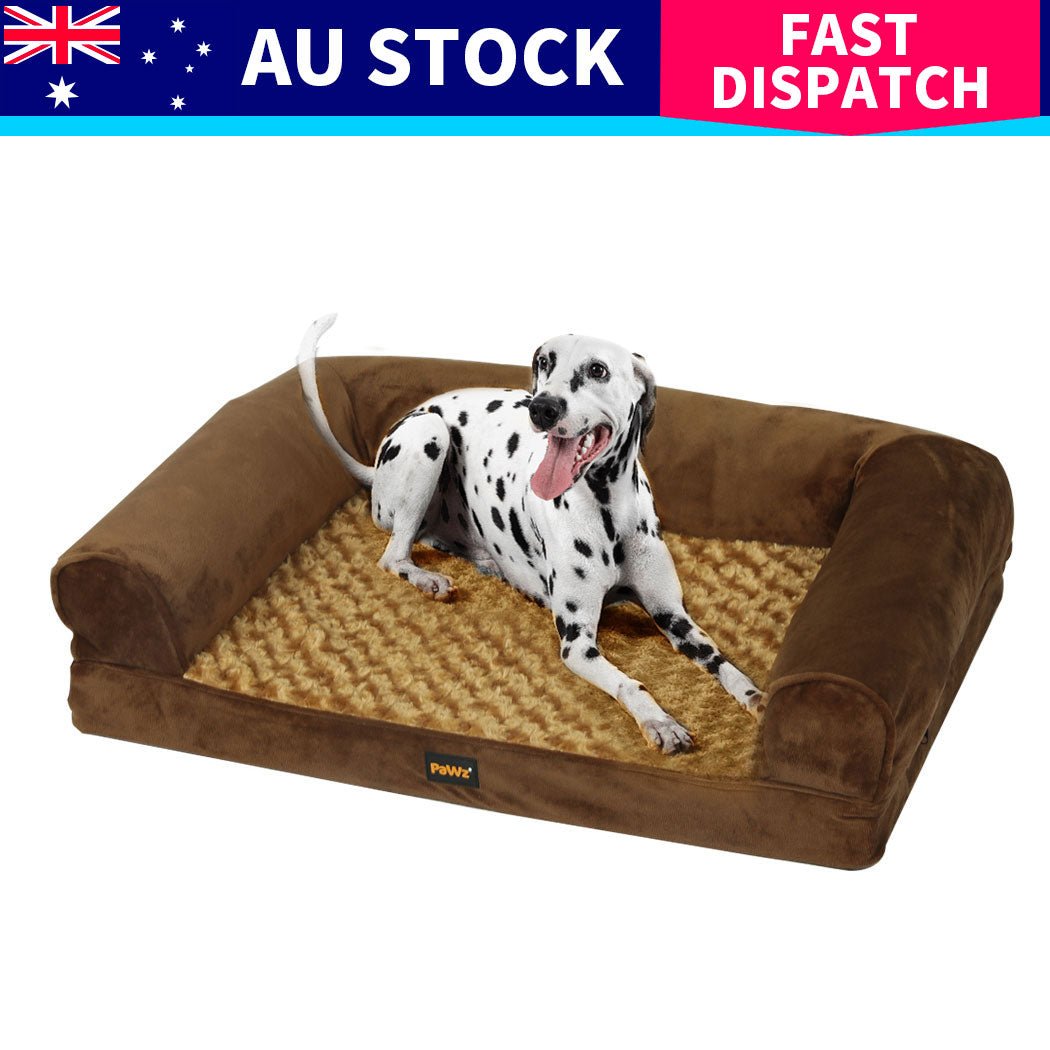 XL Orthopedic Pet Bed Sofa Soft Warm Dog Bedding - Brown - Rivercity House & Home Co. (ABN 18 642 972 209) - Affordable Modern Furniture Australia