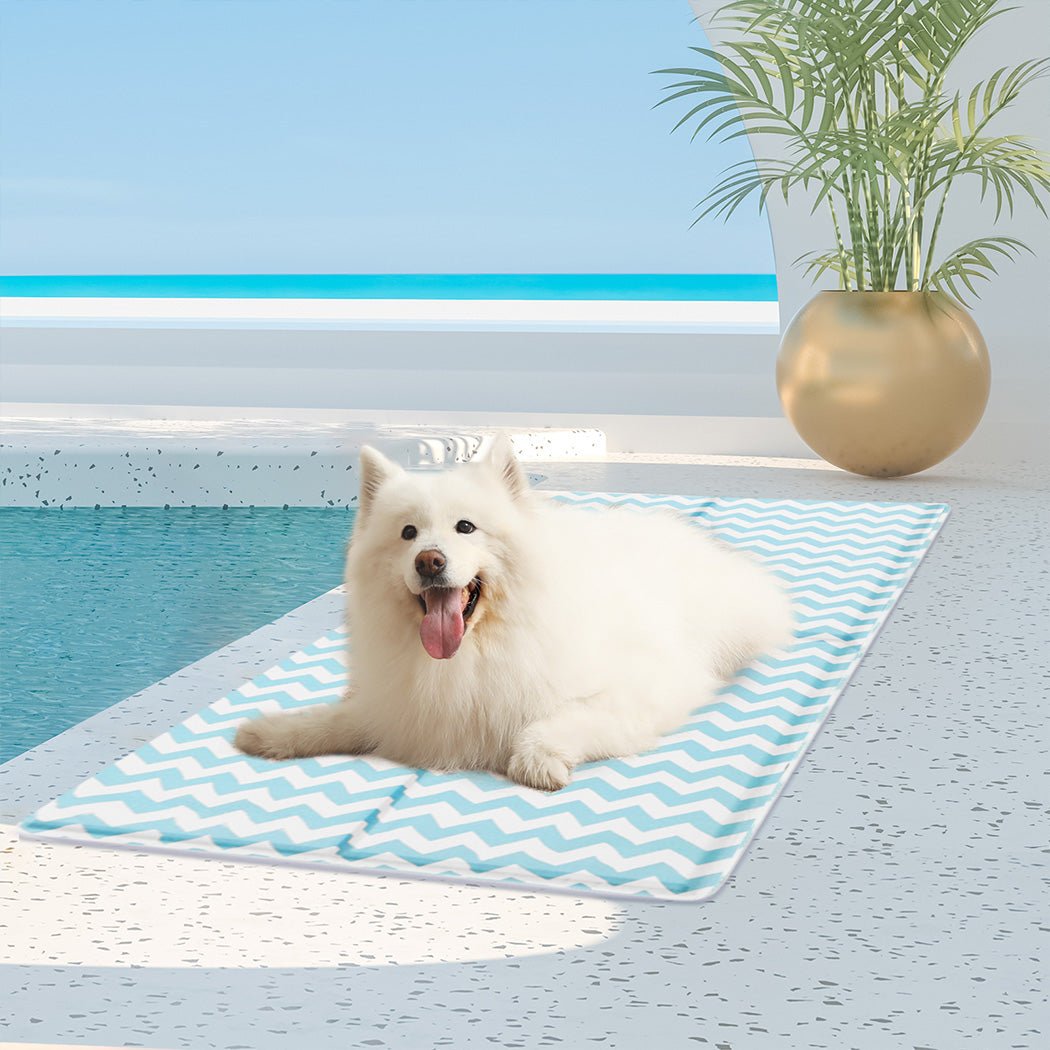 XL Pet Cooling Mat with Breathable Foam - Blue - Rivercity House & Home Co. (ABN 18 642 972 209) - Affordable Modern Furniture Australia