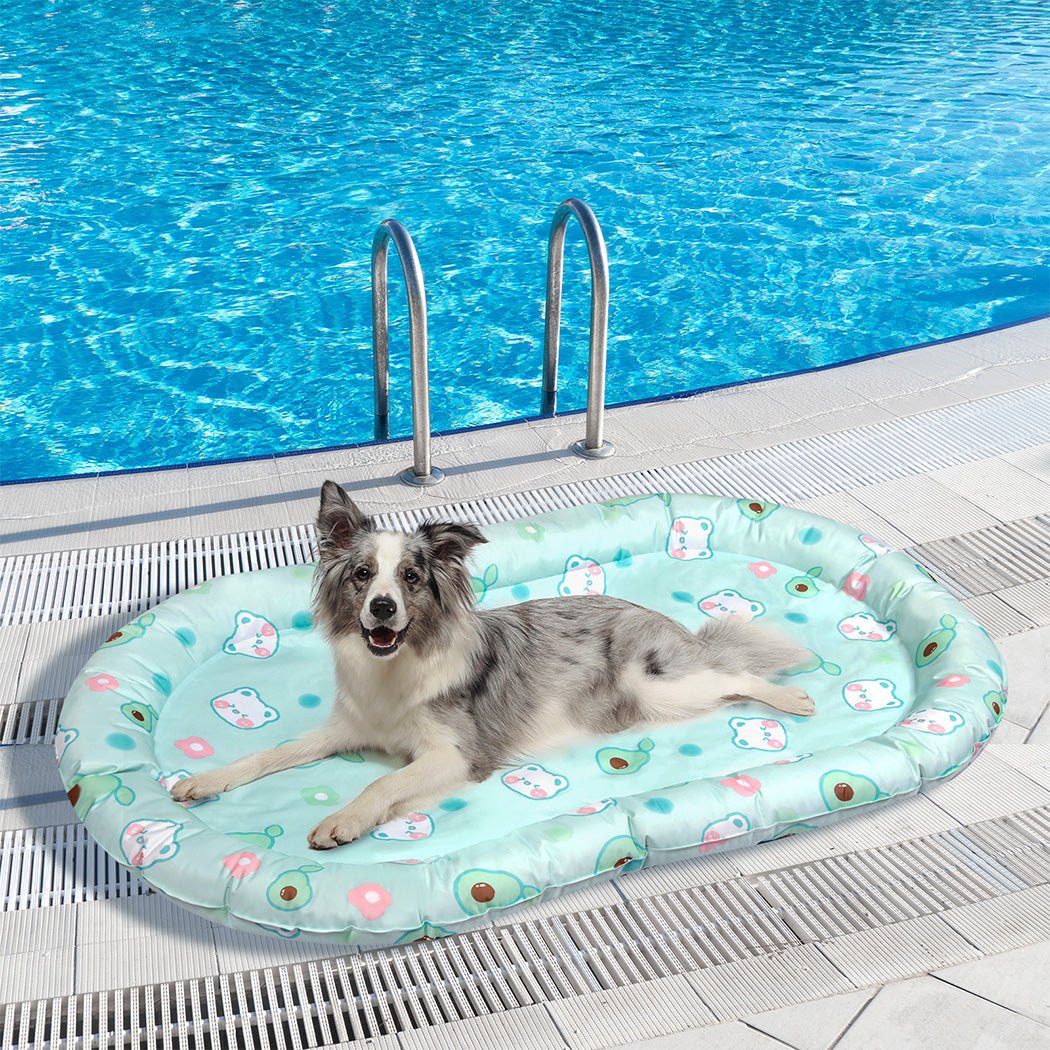 XL Pet Cooling Mat with Support Pillow - Green - Rivercity House & Home Co. (ABN 18 642 972 209) - Affordable Modern Furniture Australia