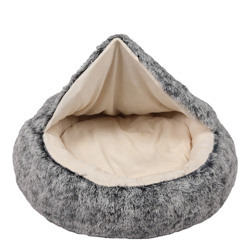 XL Pet Dog Calming Plush Bed Warm Soft - Charcoal - Rivercity House & Home Co. (ABN 18 642 972 209) - Affordable Modern Furniture Australia