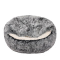 XL Pet Dog Calming Plush Bed Warm Soft - Charcoal