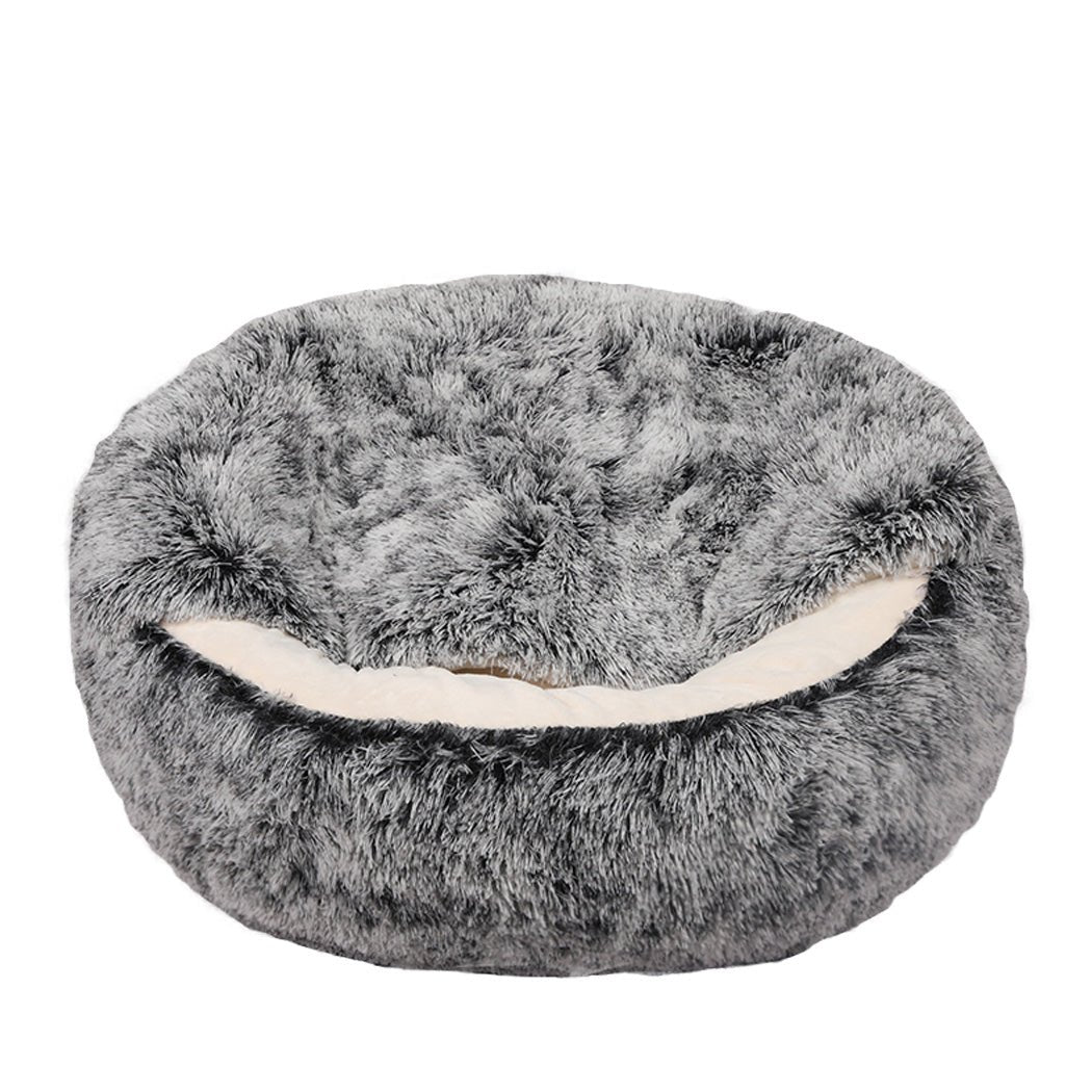 XL Pet Dog Calming Plush Bed Warm Soft - Charcoal - Rivercity House & Home Co. (ABN 18 642 972 209) - Affordable Modern Furniture Australia