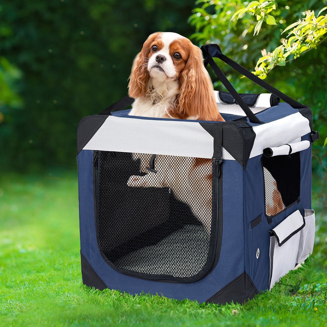 XL Spacious Outdoor Pet Carrier Bag for Dog Puppy - Blue - Rivercity House & Home Co. (ABN 18 642 972 209) - Affordable Modern Furniture Australia