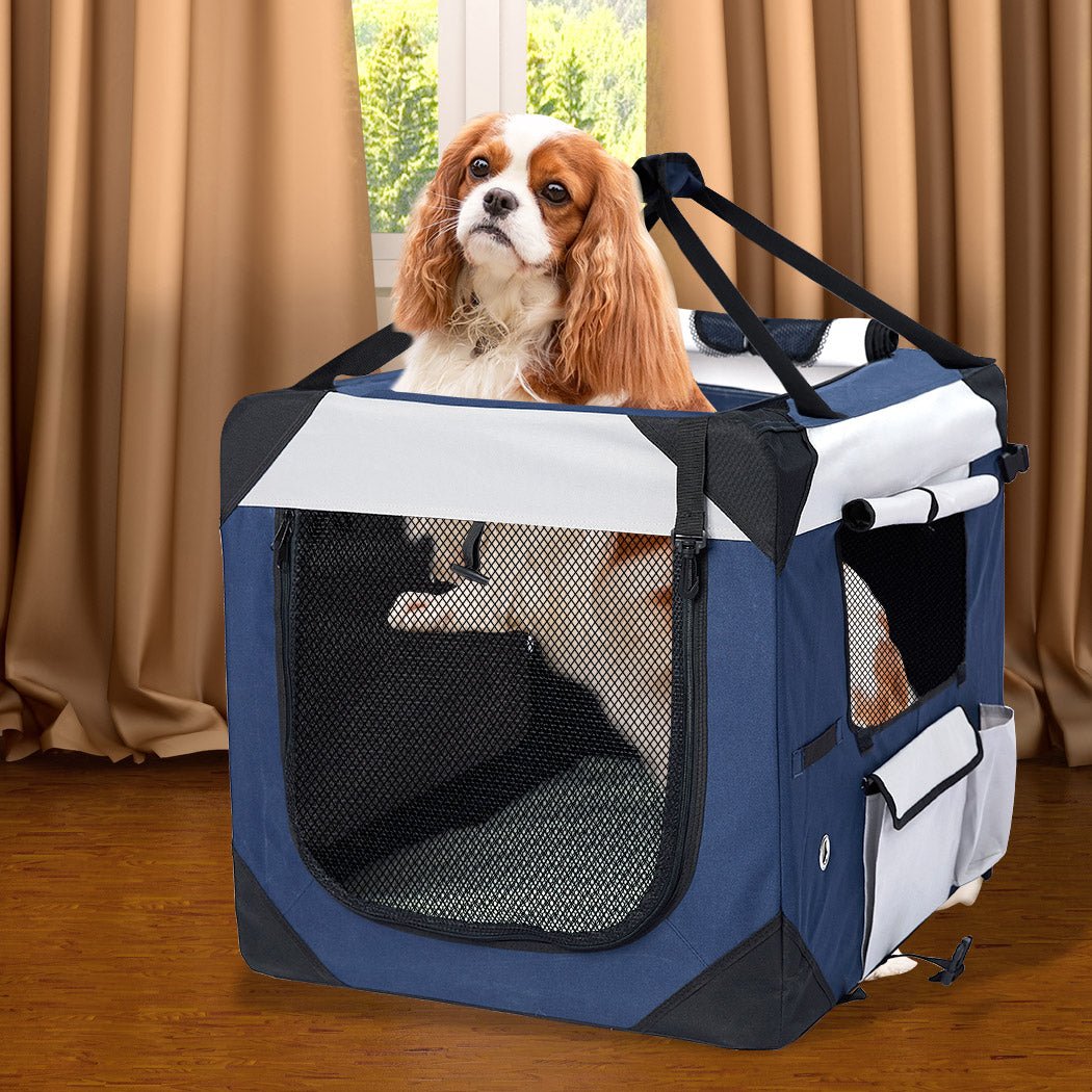XL Spacious Outdoor Pet Carrier Bag for Dog Puppy - Blue - Rivercity House & Home Co. (ABN 18 642 972 209) - Affordable Modern Furniture Australia