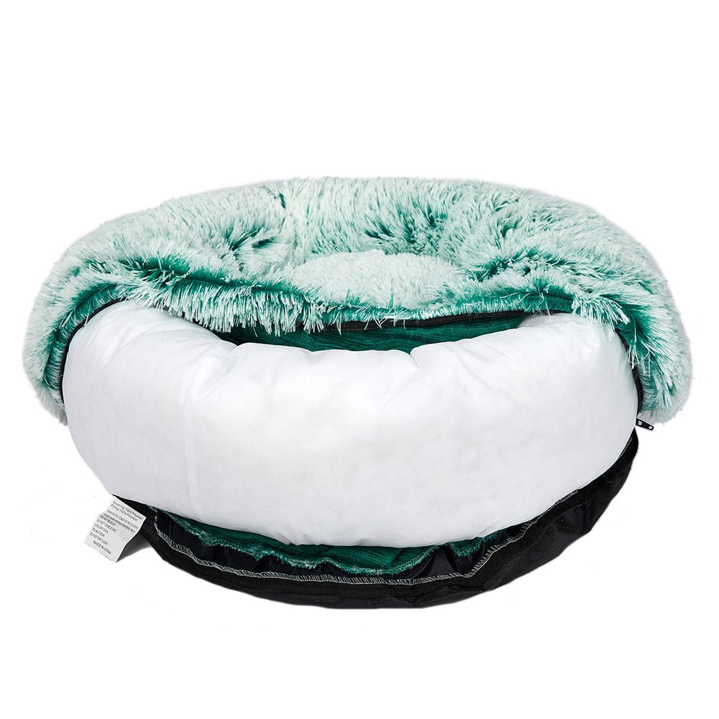 XXL Donut - Shaped Soft Warm Dog Cat Kennel Bed with Raised Rim - Teal - Rivercity House & Home Co. (ABN 18 642 972 209) - Affordable Modern Furniture Australia
