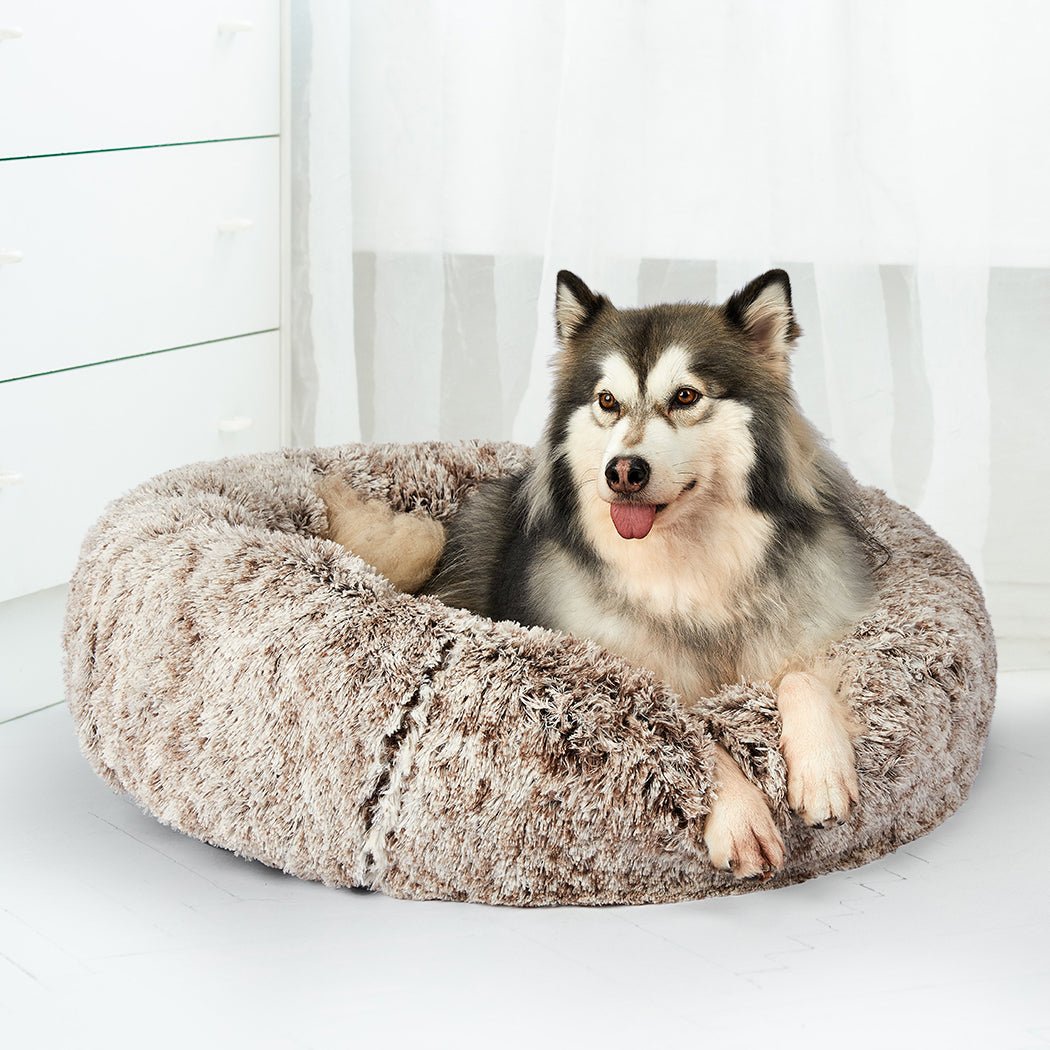 XXL Donut - Shaped Soft Warm Pet Bed for Dogs and Cats - Brown - Rivercity House & Home Co. (ABN 18 642 972 209) - Affordable Modern Furniture Australia