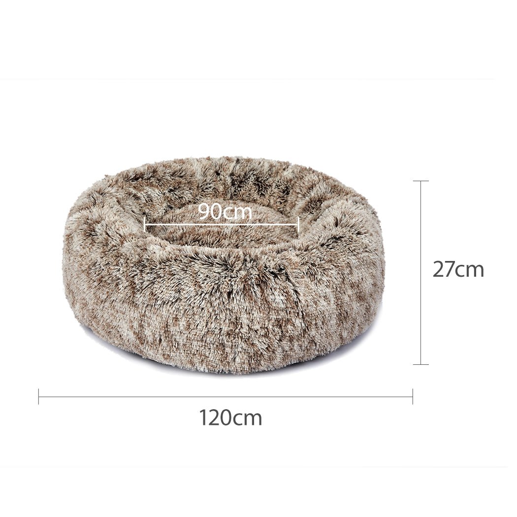 XXL Donut - Shaped Soft Warm Pet Bed for Dogs and Cats - Brown - Rivercity House & Home Co. (ABN 18 642 972 209) - Affordable Modern Furniture Australia