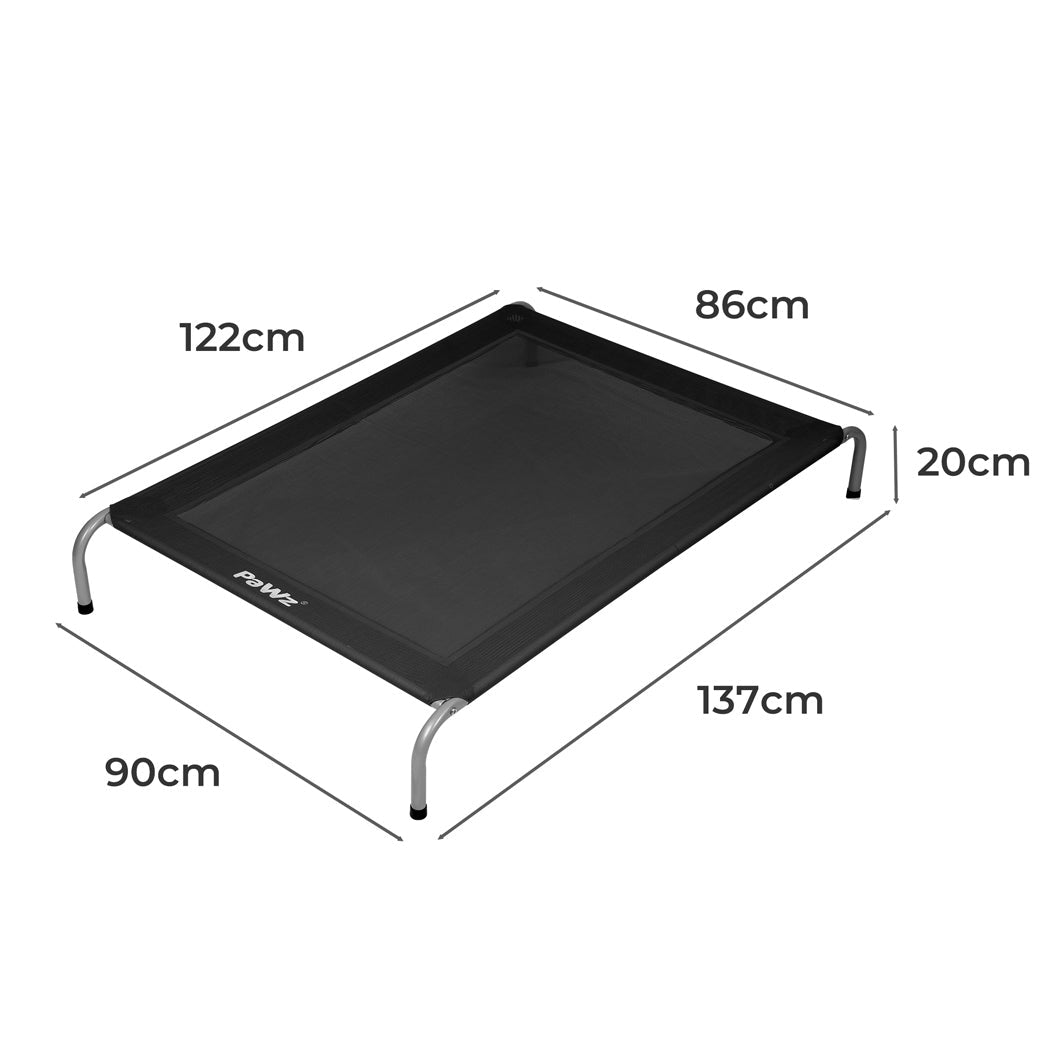XXL Elevated Trampoline Pet Bed for Dogs - Black - Rivercity House & Home Co. (ABN 18 642 972 209) - Affordable Modern Furniture Australia