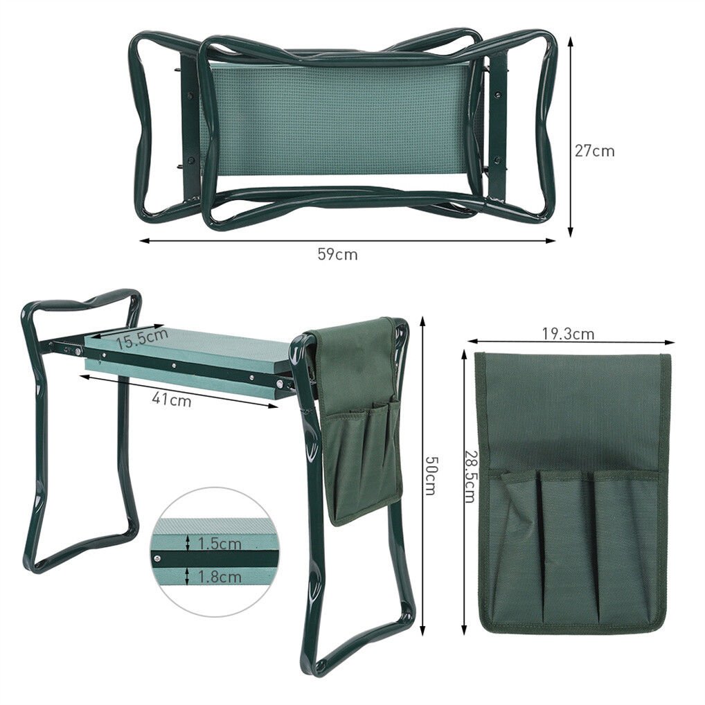 XXL Garden Kneeler Seat Stool with Pocket and 150kg Load Capacity - Health & Beauty > Health & Wellbeing > Supports & Braces - Rivercity House & Home Co. (ABN 18 642 972 209) - Affordable Modern Furniture Australia