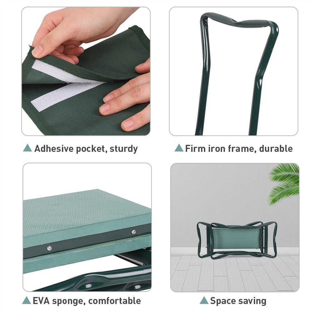 XXL Garden Kneeler Seat Stool with Pocket and 150kg Load Capacity - Health & Beauty > Health & Wellbeing > Supports & Braces - Rivercity House & Home Co. (ABN 18 642 972 209) - Affordable Modern Furniture Australia