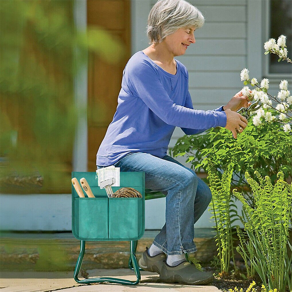 XXL Garden Kneeler Seat Stool with Pocket and 150kg Load Capacity - Health & Beauty > Health & Wellbeing > Supports & Braces - Rivercity House & Home Co. (ABN 18 642 972 209) - Affordable Modern Furniture Australia