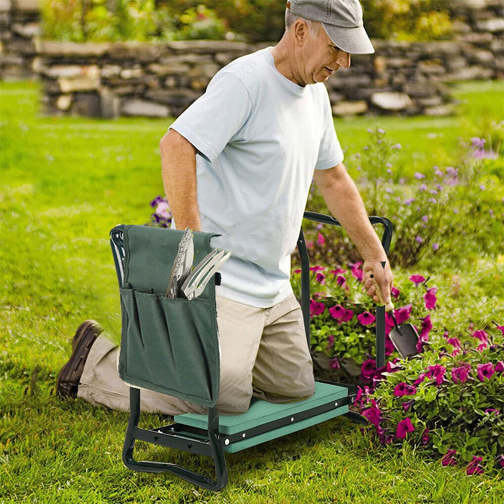 XXL Garden Kneeler Seat Stool with Pocket and 150kg Load Capacity - Health & Beauty > Health & Wellbeing > Supports & Braces - Rivercity House & Home Co. (ABN 18 642 972 209) - Affordable Modern Furniture Australia