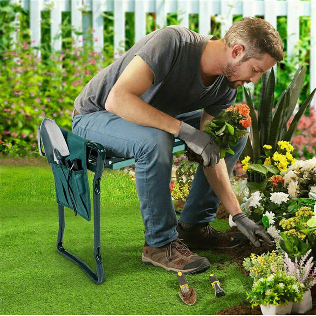 XXL Garden Kneeler Seat Stool with Pocket and 150kg Load Capacity - Health & Beauty > Health & Wellbeing > Supports & Braces - Rivercity House & Home Co. (ABN 18 642 972 209) - Affordable Modern Furniture Australia