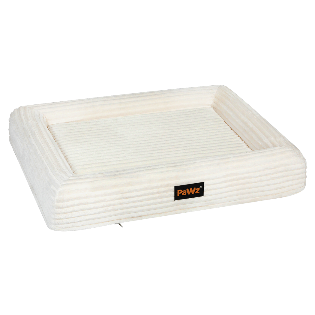 XXL Orthopedic Dog Bed with Waterproof Corduroy Removable Cover - Beige - Rivercity House & Home Co. (ABN 18 642 972 209) - Affordable Modern Furniture Australia