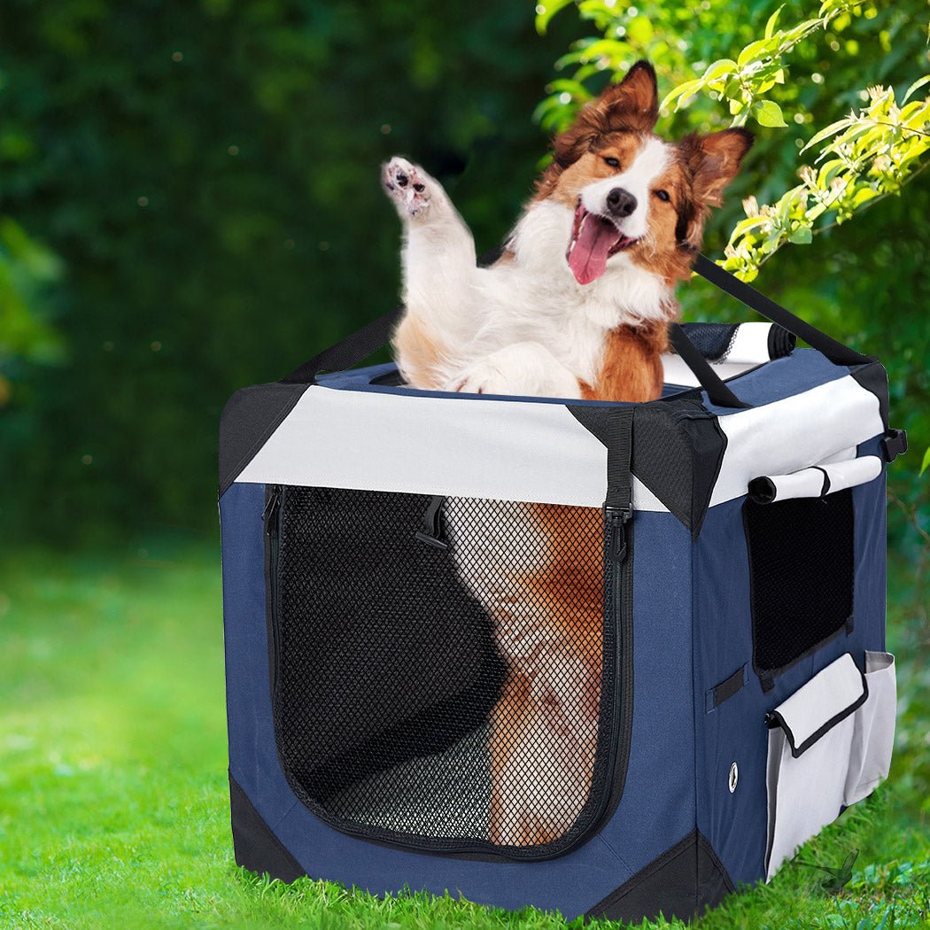 XXL Pet Carrier Bag for Dogs and Puppies Spacious Outdoor - Blue - Rivercity House & Home Co. (ABN 18 642 972 209) - Affordable Modern Furniture Australia