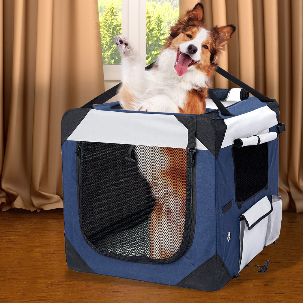 XXL Pet Carrier Bag for Dogs and Puppies Spacious Outdoor - Blue - Rivercity House & Home Co. (ABN 18 642 972 209) - Affordable Modern Furniture Australia
