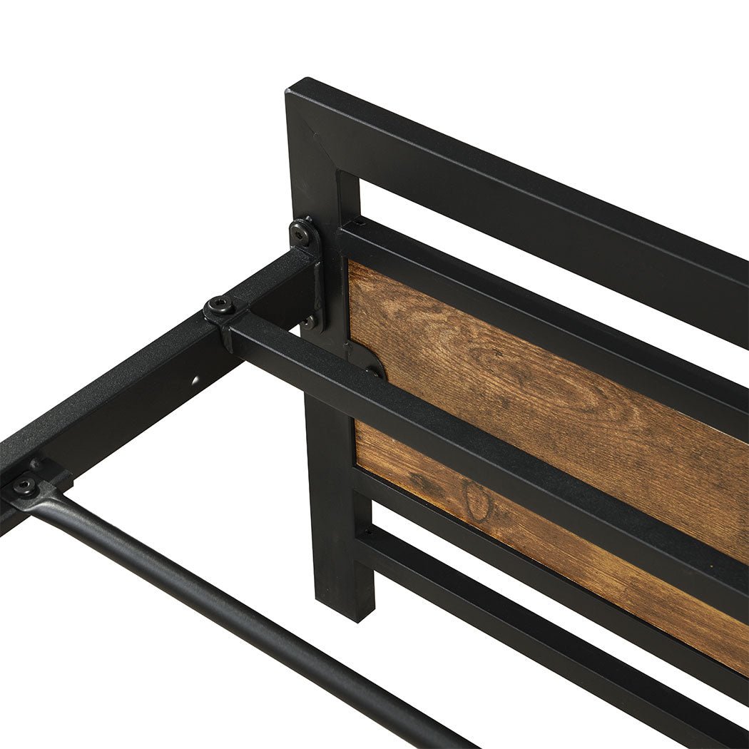 Yard Industrial Queen Bed Frame – Brown - Rivercity House & Home Co. (ABN 18 642 972 209) - Affordable Modern Furniture Australia