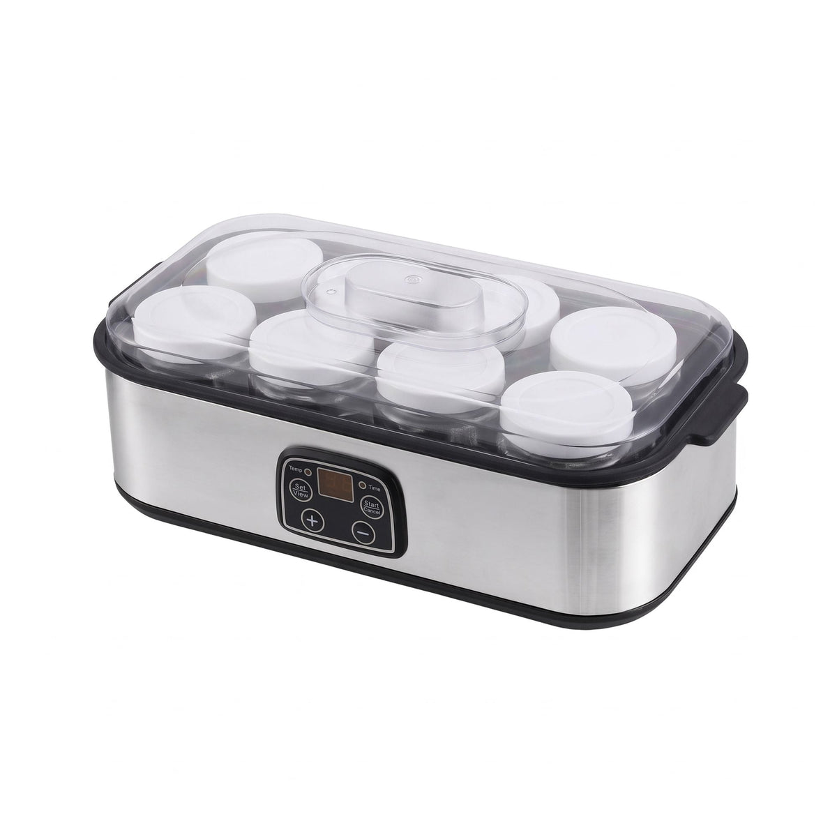 Yoghurt Maker Machine with 8x180ml Glass Cups and Temperature Control - Black - Appliances > Kitchen Appliances > Speciality Appliances - Rivercity House & Home Co. (ABN 18 642 972 209) - Affordable Modern Furniture Australia