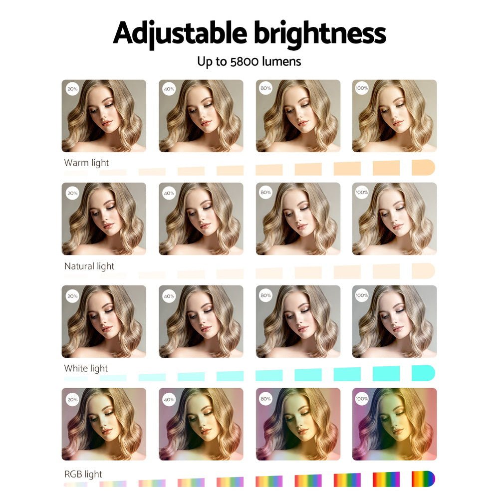 10" LED Ring Light 5500K Dimmable Diva Diffuser With Stand Make Up Studio - Audio & Video > Photography - Rivercity House & Home Co. (ABN 18 642 972 209) - Affordable Modern Furniture Australia
