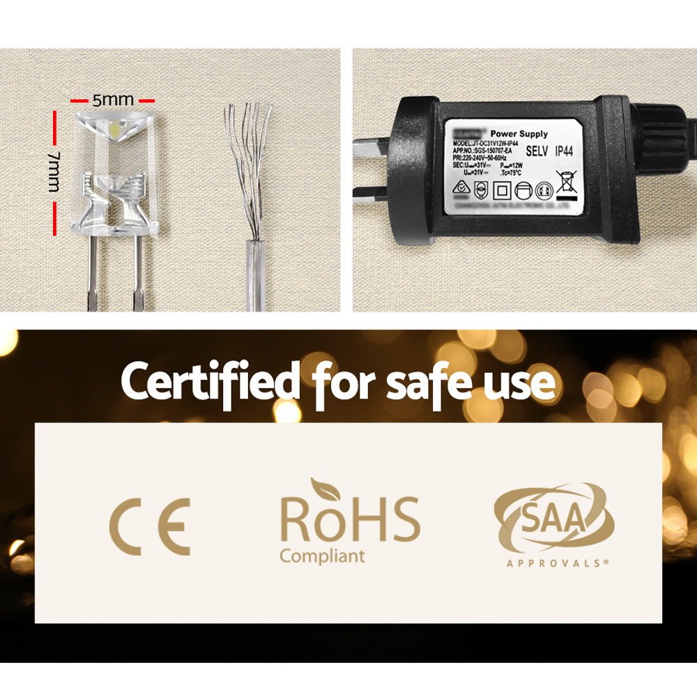 100M 500 LED Christmas String Lights Warm White - Rivercity House & Home Co. (ABN 18 642 972 209) - Affordable Modern Furniture Australia