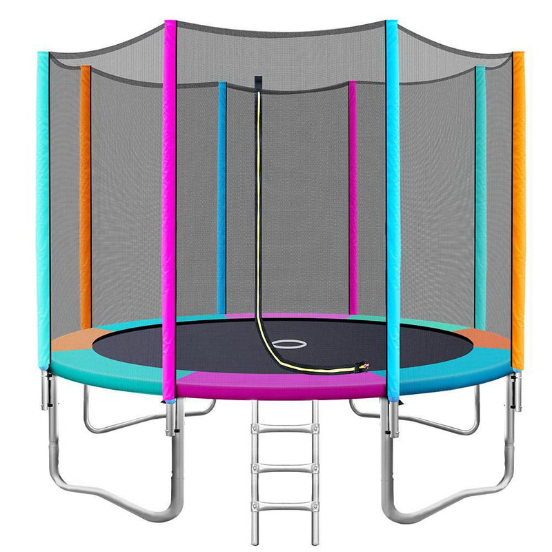 10FT Trampoline With Safety Net Enclosure (Multi-coloured) - Rivercity House & Home Co. (ABN 18 642 972 209) - Affordable Modern Furniture Australia
