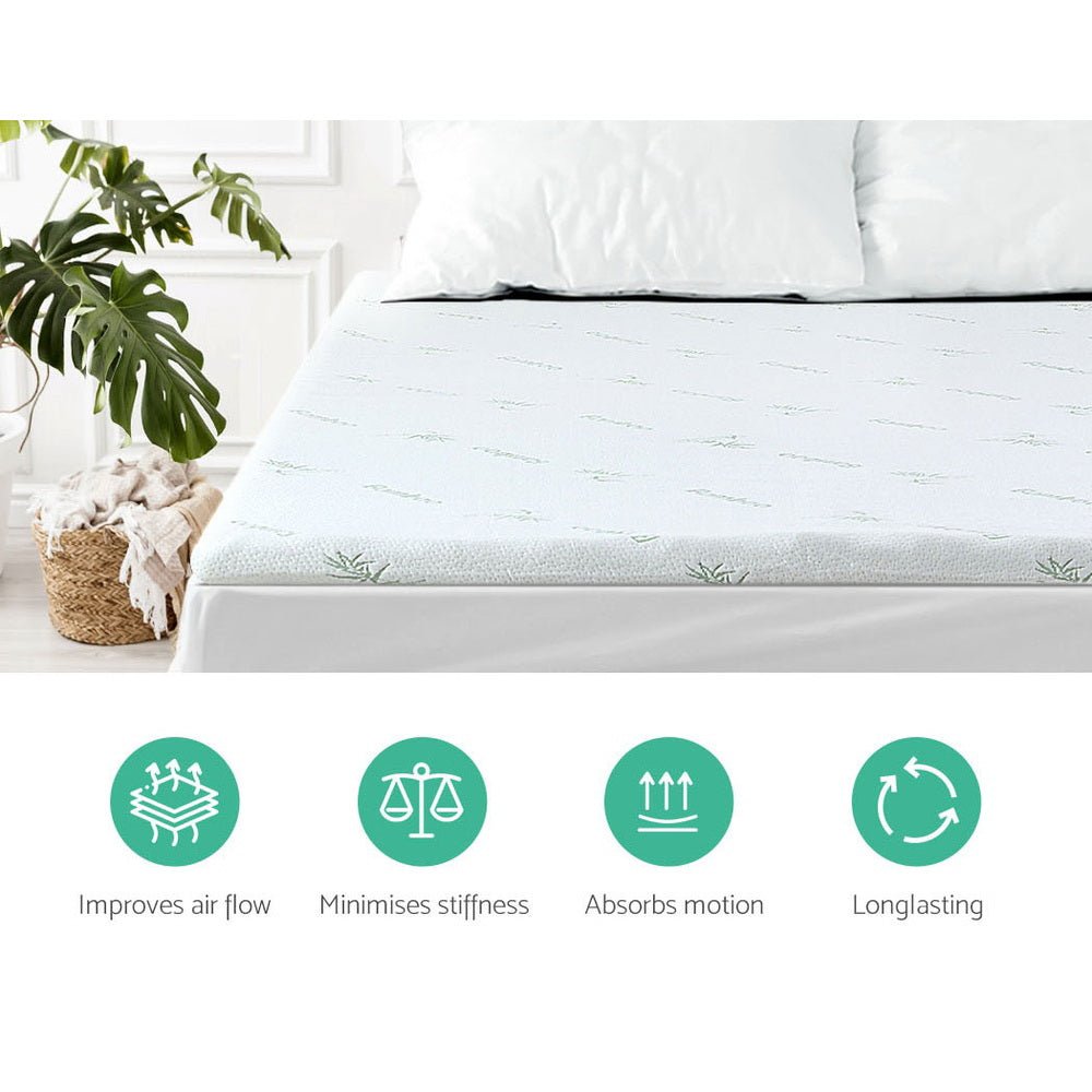 11-zone Memory Foam Mattress Topper 8cm - Queen - Rivercity House & Home Co. (ABN 18 642 972 209) - Affordable Modern Furniture Australia